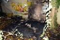 Feuer Matratze wo ein Obachloser drauf geschlafen hat Koeln Muelheim Steegerstr P33